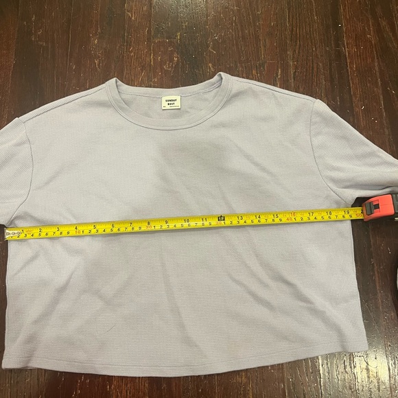 Sunday Best Lilac cropped Waffle Knit long sleeve - Picture 4 of 7